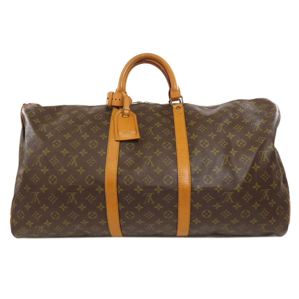 Louis Vuitton Canvas Boston Bandoulire Keepall Bag Monogram Brown